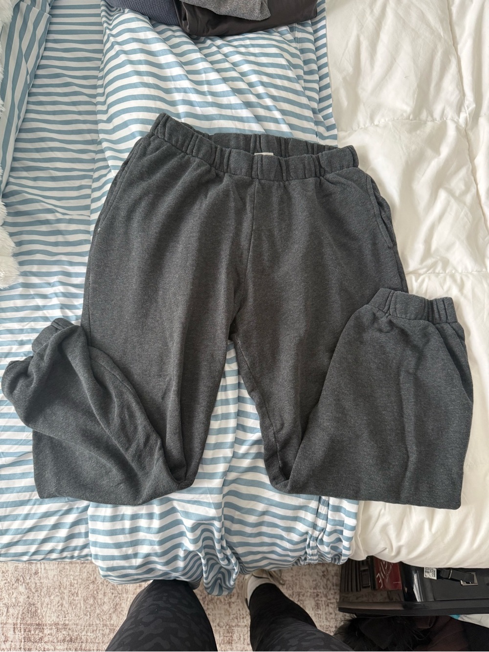 Brandy Melville Charcoal Gray Cozy Jogger Sweatpants